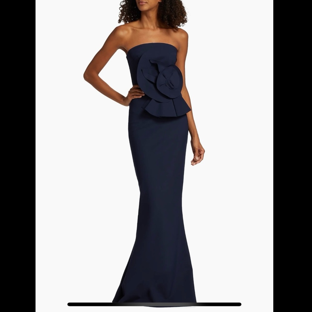 Chiara Boni La Petite Robe Hebe Midnight Blue Strapless Dress